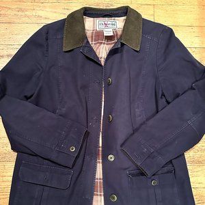 L.L. Bean Vintage Chore Coat Barn Field Jacket, Flannel Lined (Size Large)